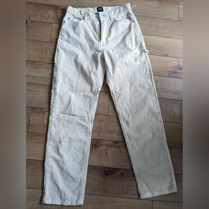 Urban Outfitters BDG Cream Corduroy Slim Straight High Waist Pants Size 27